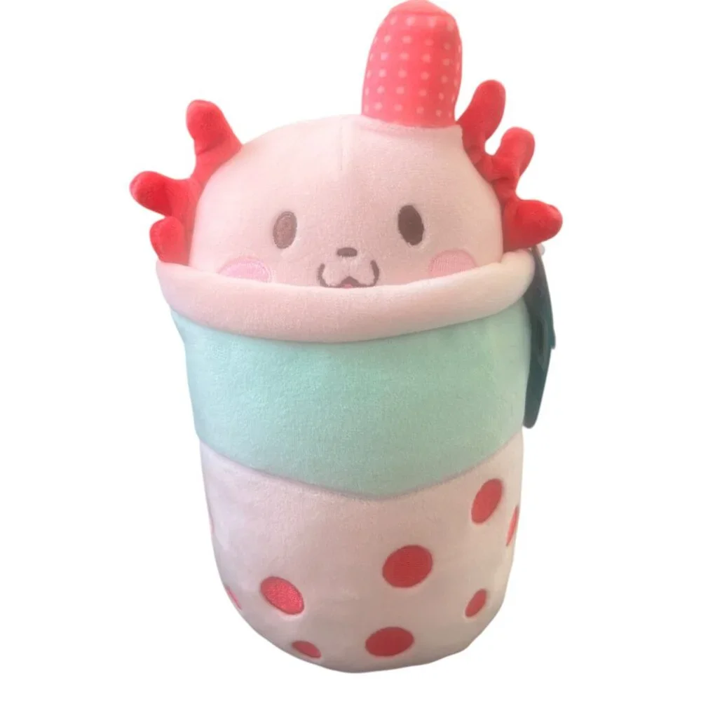 Puchi Gumi Axolotl Plush Toy Pink Mint Soft Stuffed Animal 8.5